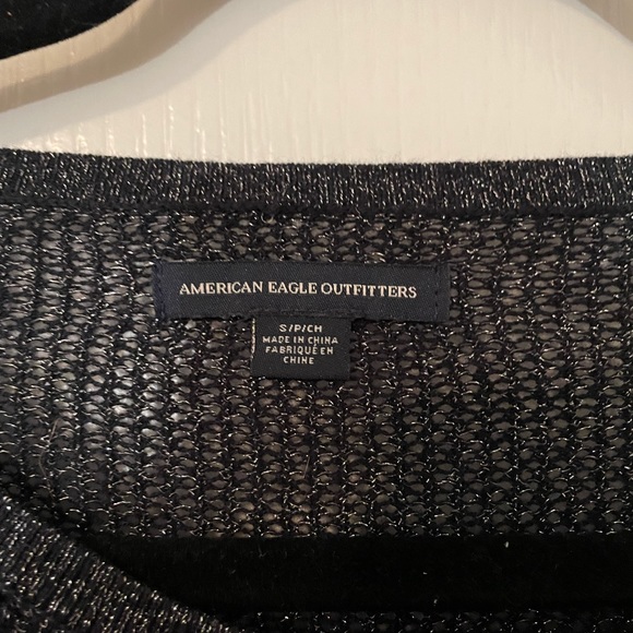 American Eagle Long Sleeve Sparkle Knit Top - Picture 5 of 9